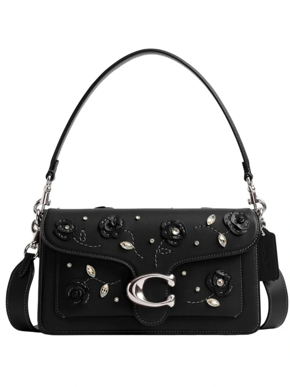 COACH NWT B10-004 Tabby 26 Shoulder Crossbody Bag Floral&Crystal Embellishment